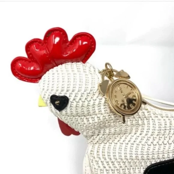 RARE NIP Betsey Johnson Wing Man Rooster 🐔 👜 in orginal packaging Collectors pc. - Picture 6 of 12
